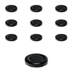 Twist-Off-Deckel|Twist-Off-Deckel|TO  43 schwarz past., 10 Stück