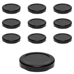 Twist-Off-Deckel|Twist-Off-Deckel|TO  53 schwarz past., 10 Stück