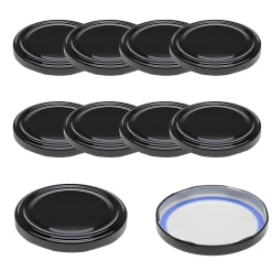 Blueseal Deckel|Twist-Off-Deckel|TO  82 schwarz past. BLUESEAL, 10 Stück