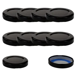 Blueseal Deckel|Twist-Off-Deckel|TO 43 schwarz past. BLUESEAL, 10 Stück