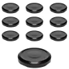 Twist-Off-Deckel|Twist-Off-Deckel|TO  53 schwarz past. mit Button, 10 Stück