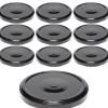 Twist-Off-Deckel|TO  82 schwarz past. mit Button, 10 Stück