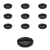 Twist-Off-Deckel|Twist-Off-Deckel|TO  43 schwarz ster. mit Button, 10 Stück
