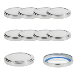 Blueseal Deckel|Twist-Off-Deckel|TO  82 silber für Kaltabfüllung BLUESEAL, 10 Stück