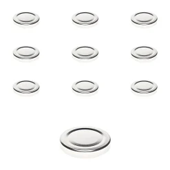 Twist-Off-Deckel|Twist-Off-Deckel|TO  48 silber past., 10 Stück