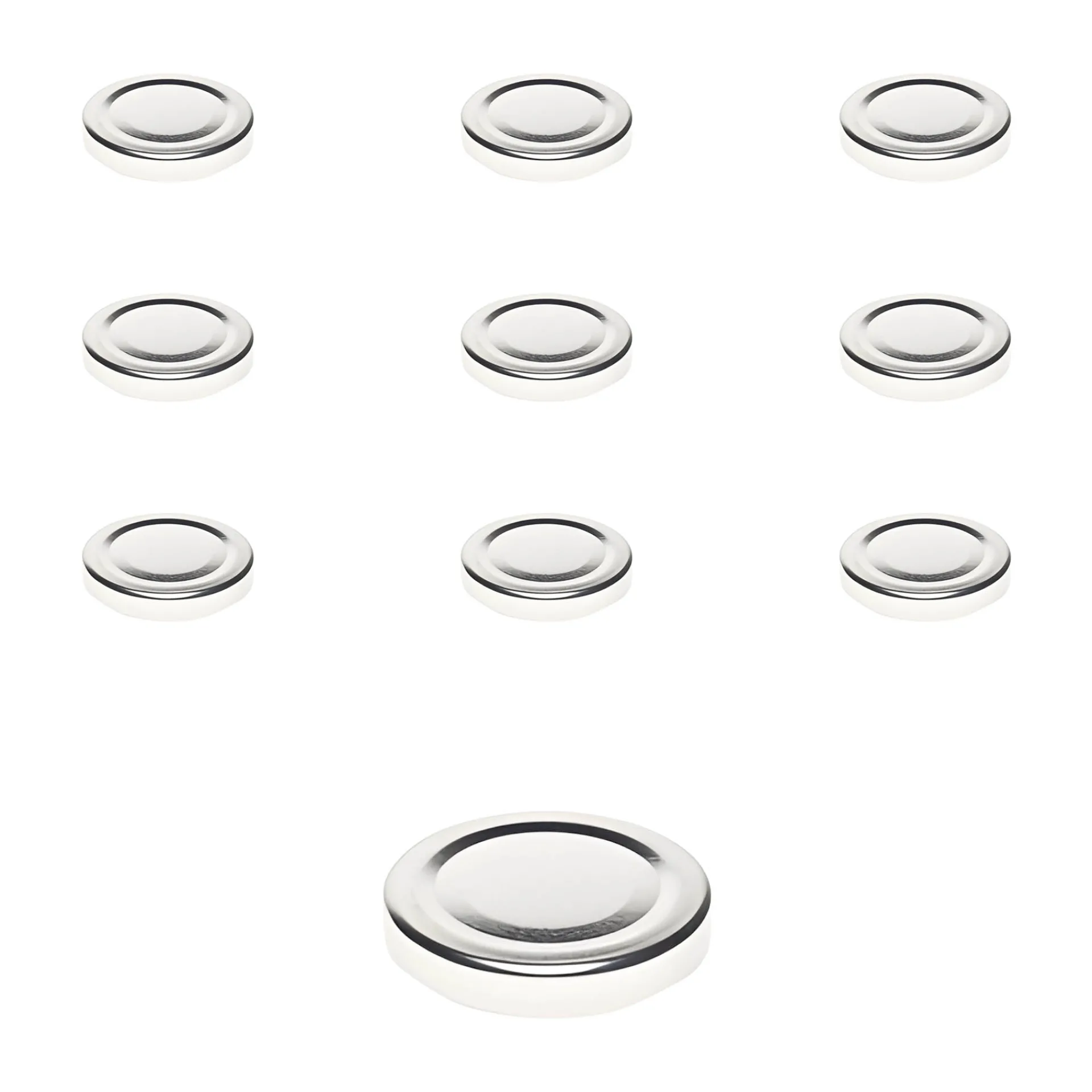 Twist-Off-Deckel|Twist-Off-Deckel|TO 48 silber past., 10 Stück