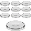 Twist-Off-Deckel|TO 82 silber past. mit Button, 10 Stück