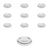 Twist-Off-Deckel|Twist-Off-Deckel|TO  43 silber past. mit Button, 10 Stück