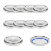 Blueseal Deckel|Twist-Off-Deckel|TO  66 silber past. mit Button BLUESEAL, 10 Stück
