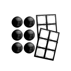 Gewürze Und Kräuter|Gewürzmühlen, Streuverschlüsse|TO 38 Streuerkappe 6er plus 12 Etiketten, schwarz