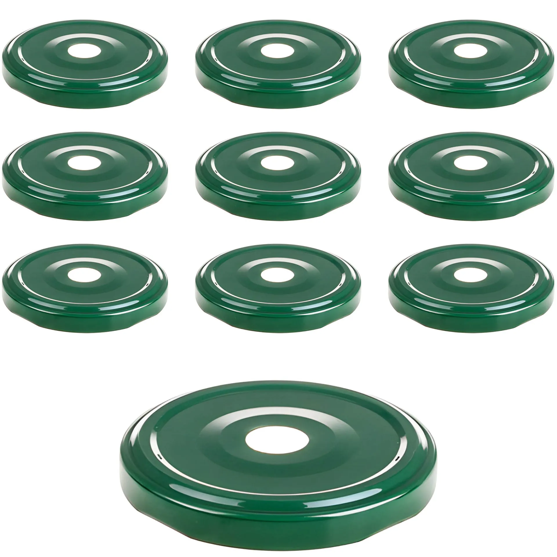 Feiern Und Feste|Erdbeerzeit|TO 63 Trinkhalmdeckel grün, Loch Ø 13 mm, 10 Stück