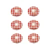 Feiern Und Feste|Trinkhalmdeckel|TO 43 Trinkhalmdeckel rot kariert, Loch Ø 8 mm, 6 Stück