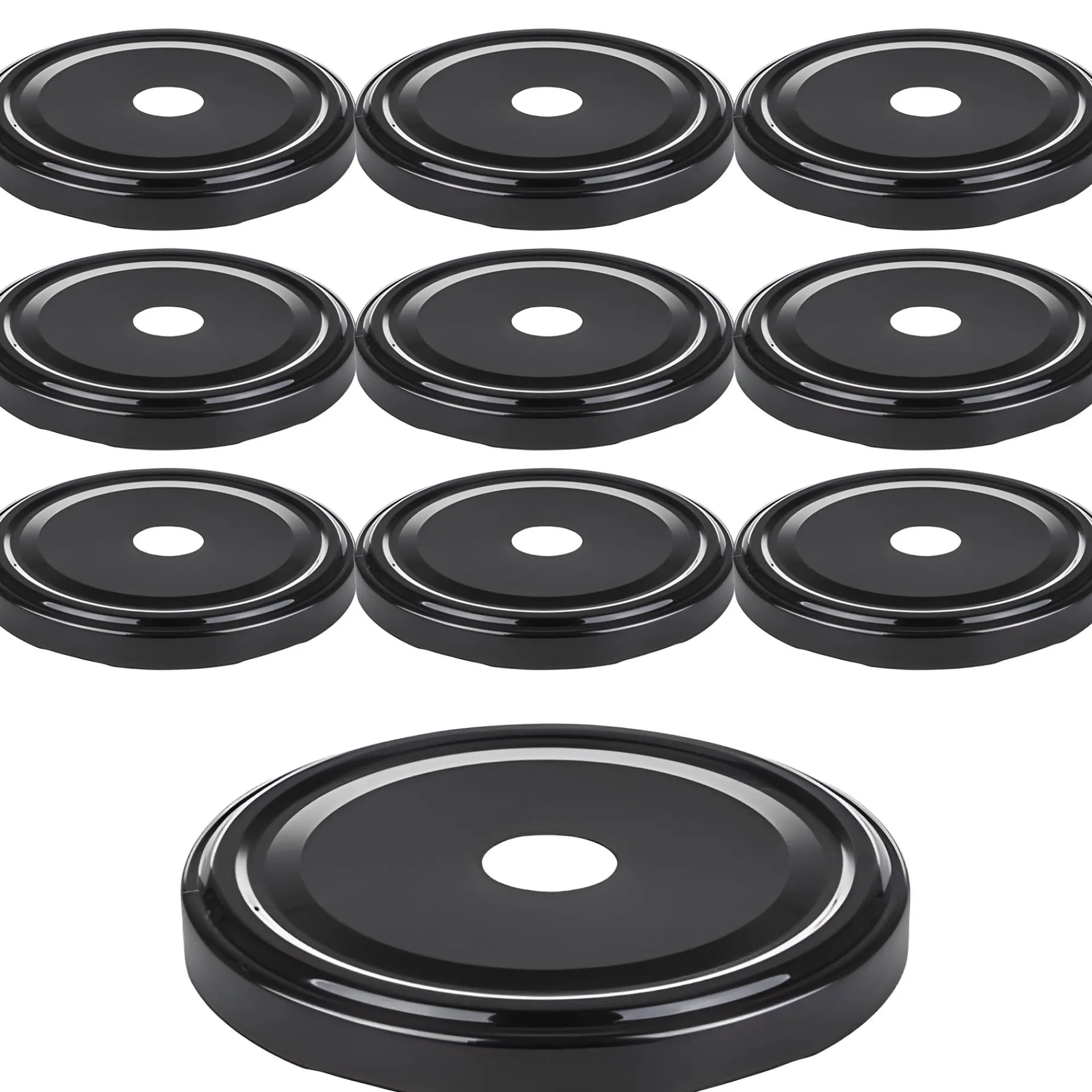 Feiern Und Feste|Picknick-Zubehör|TO 82 Trinkhalmdeckel schwarz, Loch Ø 15,5 mm, 10 Stück