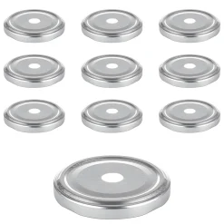 Feiern Und Feste|Picknick-Zubehör|TO 66 Trinkhalmdeckel silber, Loch Ø 13 mm, 10 Stück