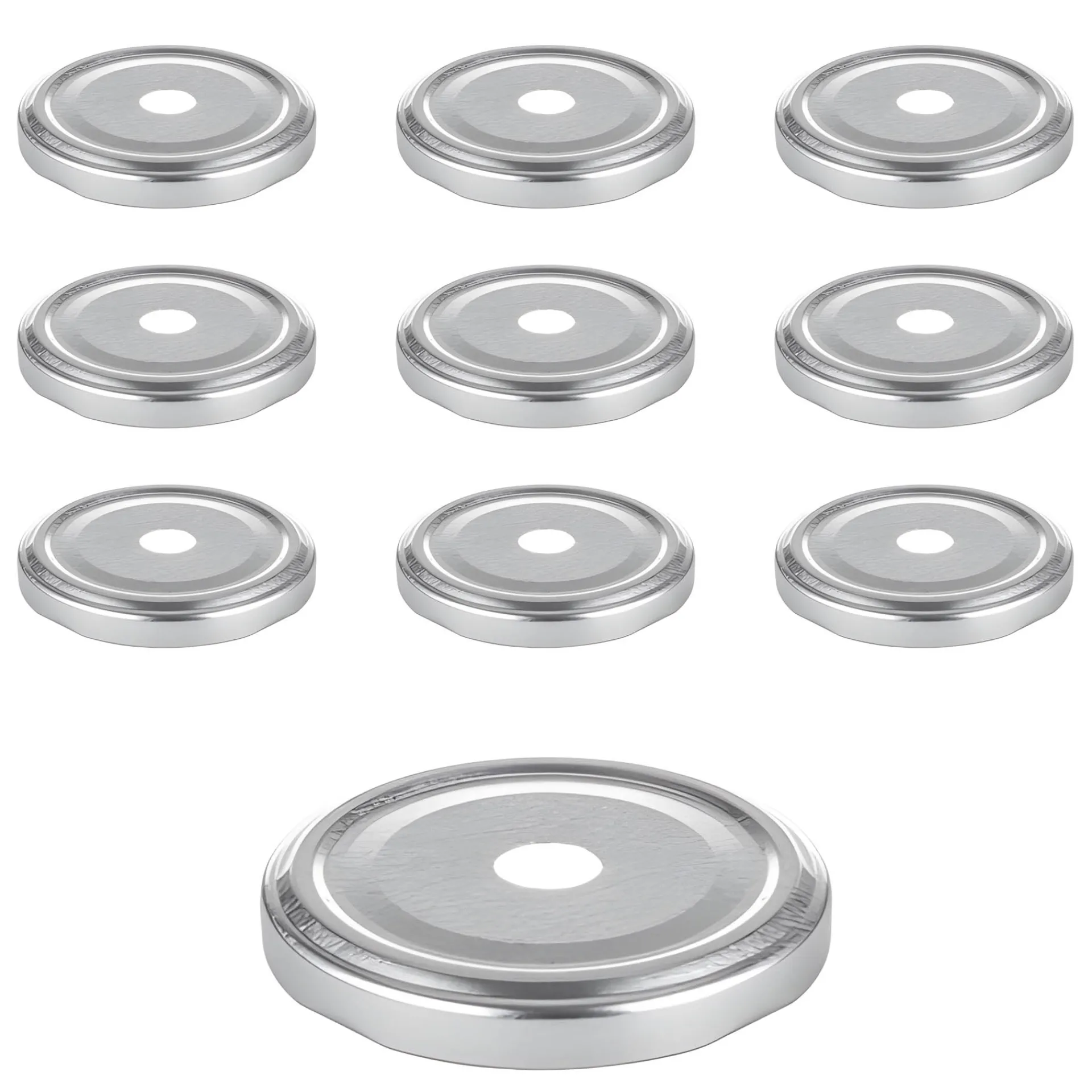 Feiern Und Feste|Picknick-Zubehör|TO 66 Trinkhalmdeckel silber, Loch Ø 13 mm, 10 Stück