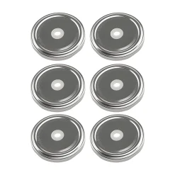 Feiern Und Feste|Trinkhalmdeckel|TO 63 Trinkhalmdeckel silber, Loch Ø 8 mm, 6 Stück