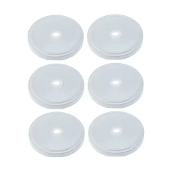 Feiern Und Feste|Picknick-Zubehör|TO 66 Trinkhalmdeckel weiß, Loch Ø 8 mm, 6 Stück