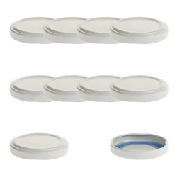 Blueseal Deckel|Twist-Off-Deckel|TO  48 weiß past. BLUESEAL, 10 Stück