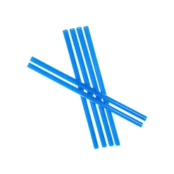 Feiern Und Feste|Trinkhalme|Trinkhalm wiederverwendbar 19 cm, Ø 7,7 mm, 6er Pack, blau