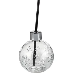 Feiern Und Feste|Winter|Trinkhalmglas 'Kugel' mit Schneeflocken 400 ml