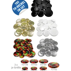 Twist-Off-Deckel|Deckel-Sets|Twist-Off-Deckel Set, 105 Stück
