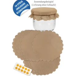 Deckchen|Deckchen-Sets|Vliesdeckchen Ø 150 mm natur, 10 Stück