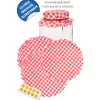 Kirschenzeit|Erdbeerzeit|Vliesdeckchen Ø 150 mm rot kariert, 10 Stück