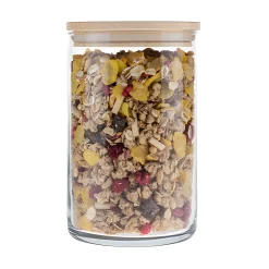 Aufbewahren|Mehl, Nudeln Und Reis|Vorratsglas 'Inga'  880 ml mit Holzdeckel