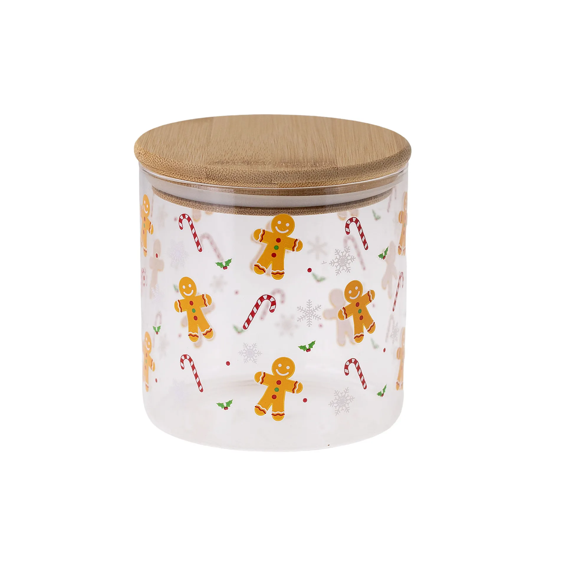 Winter|Weihnachtliche Gläser & Flaschen|Vorratsglas 'Lebkuchenmann' 620 ml mit Holzdeckel