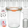 Giveaways|Erdbeerzeit|WECK-Mini-Sturzglas 160 ml mit Klarsichtdeckel, 6er Set