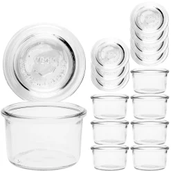 Fingerfood|Weck-Sets|WECK-Sturzglas 200 ml + Glasdeckel, 8er Set