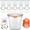 Gemüse Auf Vorrat|Fermentiergläser & Zubehör|WECK-Sturzglas 580 ml mit Klarsichtdeckel, 6er Set