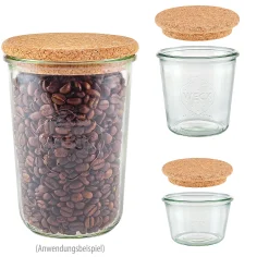 Aufbewahren|Weck-Sets|WECK-Sturzglas mit Pilzkorken, 3 Größen