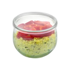 Apfel-, Birnen-, Quittenzeit|Picknick-Zubehör|WECK-Tulpenglas 580 ml mit Klarsichtdeckel, 6er Set