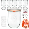 Fermentiergläser & Zubehör|Vasen|WECK-Tulpenglas 1062 ml mit Klarsichtdeckel, 6er Set