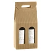 Weinflaschen-Verpackungen|Weinflaschenkarton 2er mit Fenster natur