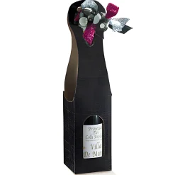 Halloween|Weinflaschen-Verpackungen|Weinflaschenkarton 1er mit Fenster schwarz