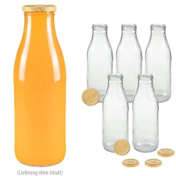 Beerenzeit|Apfel-, Birnen-, Quittenzeit|Weithalsflasche 750 ml, 6er Set
