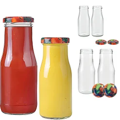 Saft & Sirup|Picknick-Zubehör|Weithalsflaschen, 6er Set